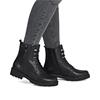 Remonte Tex Laced Biker Boot - Black Leather